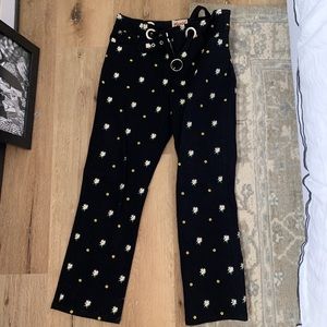 Miaou daisy embroidered jeans